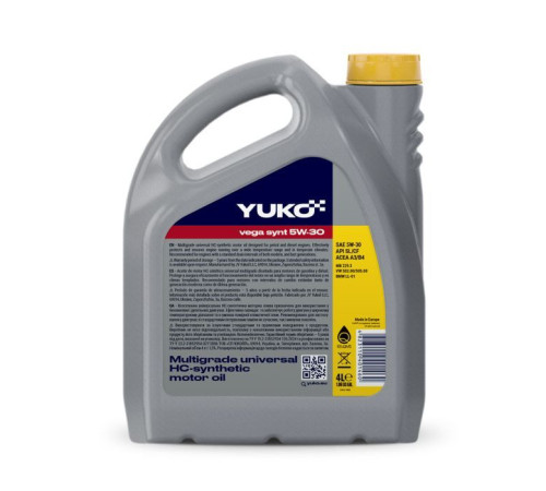 Моторна олива Yuko VEGA SYNT 5W-30 4л (4823110401460)