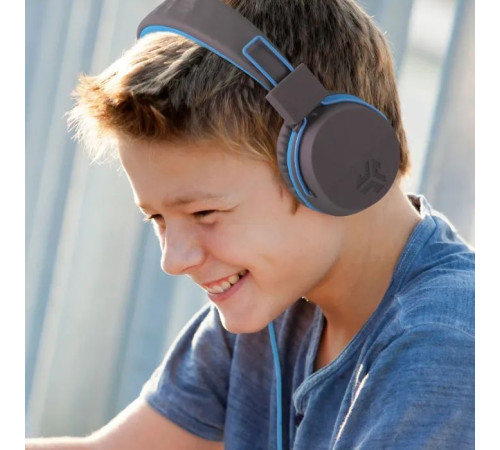 Навушники Jlab JBuddies Studio Kids Wired Graphite/Blue (IEUHJKSTUDIORGRYBLU6)
