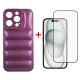 Чохол до мобільного телефона Dengos iPhone 15 Pro Case + Glass (Purple) (DG-KM-81)