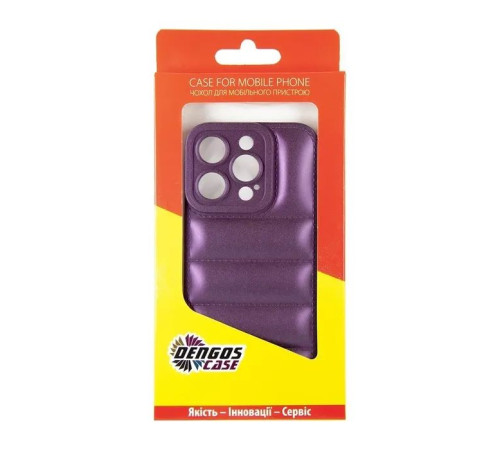 Чохол до мобільного телефона Dengos iPhone 15 Pro Case + Glass (Purple) (DG-KM-81)