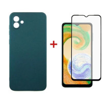 Чехол для мобильного телефона Dengos Samsung Galaxy A04 Case + Glass (Green) (DG-KM-75)