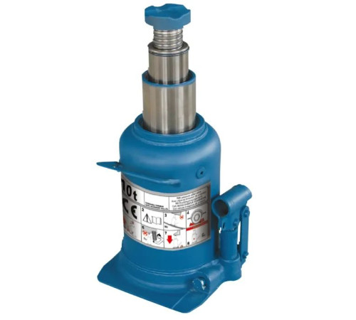 Домкрат GTM гідравлічний пляшковий 10т (210-520мм) двохштоковий (TH810001)