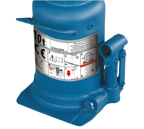 Домкрат GTM гідравлічний пляшковий 10т (210-520мм) двохштоковий (TH810001)