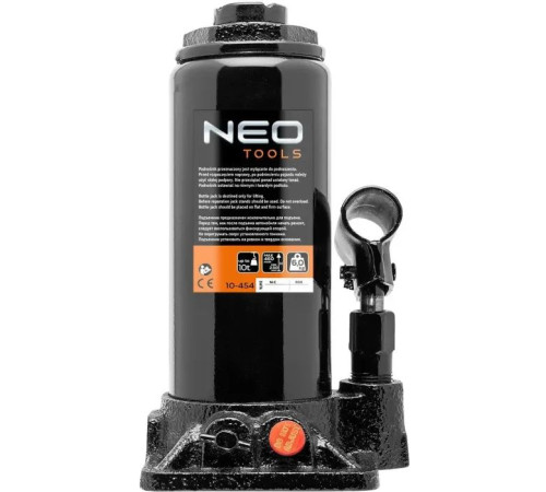 Домкрат Neo Tools гидравлический бутылочный 10т, 230-456мм (10-454)
