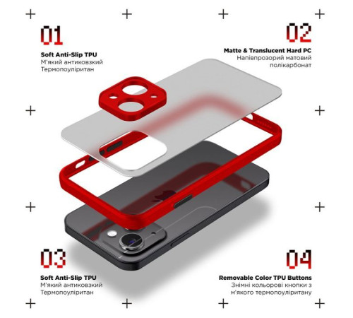 Чохол до мобільного телефона Armorstandart Frosted Matte Realme C65 4G Red (ARM77888)