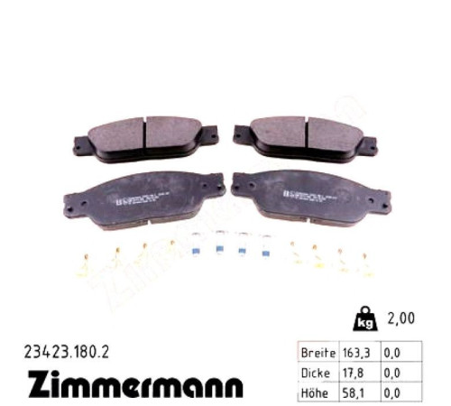 Тормозные колодки ZIMMERMANN 23423.180.2
