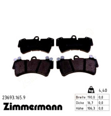 Гальмівні колодки ZIMMERMANN 23693.165.9