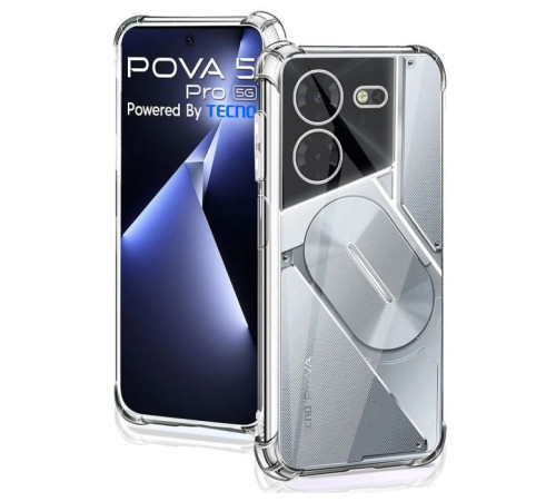 Чохол до мобільного телефона BeCover Anti-Shock Tecno POVA 5 Pro 5G (LH8n) Clear (711780)