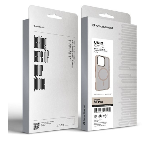 Чохол до мобільного телефона Armorstandart Uniq MagSafe Apple iPhone 16 Pro Titanium Gold (ARM79508)
