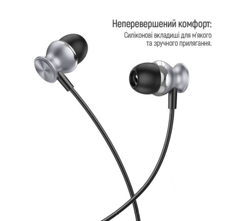 Наушники ColorWay 3.5 mm Wired Earphone UrbanBeat Black (CW-WD03BK)