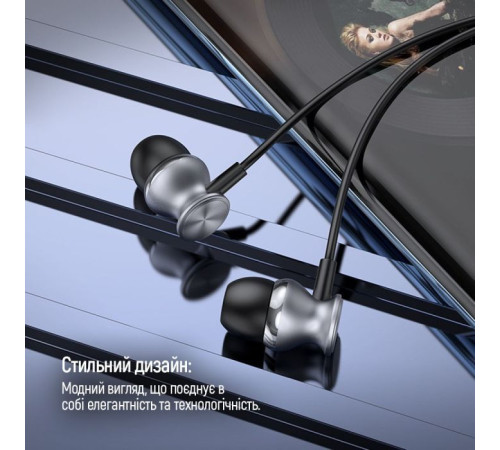 Наушники ColorWay 3.5 mm Wired Earphone UrbanBeat Black (CW-WD03BK)