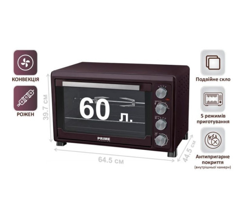 Электропечь PRIME Technics PEO 62895 BR
