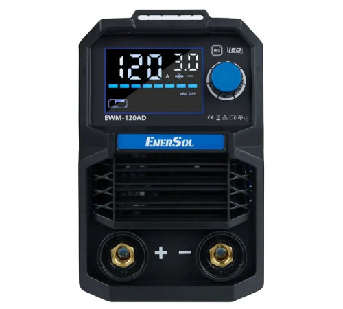Зварювальний апарат Enersol інверторний, 20-120 A, 5.1 кВт, 2.8 кг (EWM-120AD)