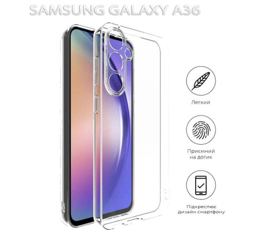 Чохол до мобільного телефона BeCover Samsung Galaxy A36 SM-A366 Transparancy (712896)