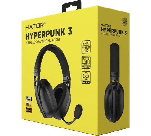 Навушники Hator Hyреrpunk 3 Wireless Hi-Res SyncHUB connection Black (ESH15)