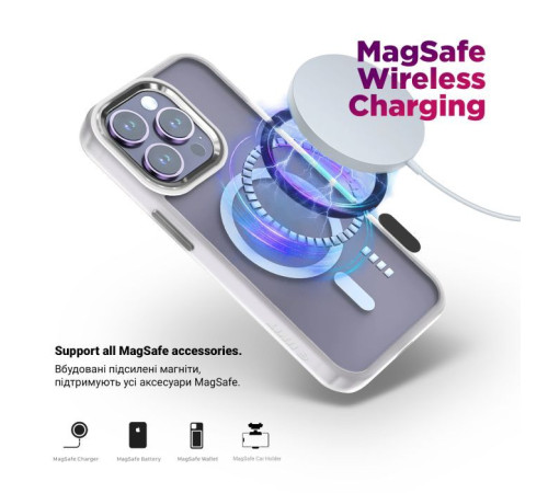 Чохол до мобільного телефона Armorstandart Unit MagSafe Samsung S25 Plus Matte Clear Silver (ARM82264)