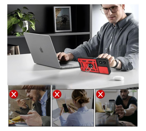 Чохол до мобільного телефона BeCover Military Motorola Moto G04/G04s Red (713065)