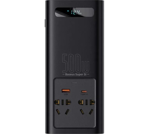 Автомобільний інвертор 12V/220V 500W Super Si Power Inverter CN/EU Black Baseus (CGNB000101)