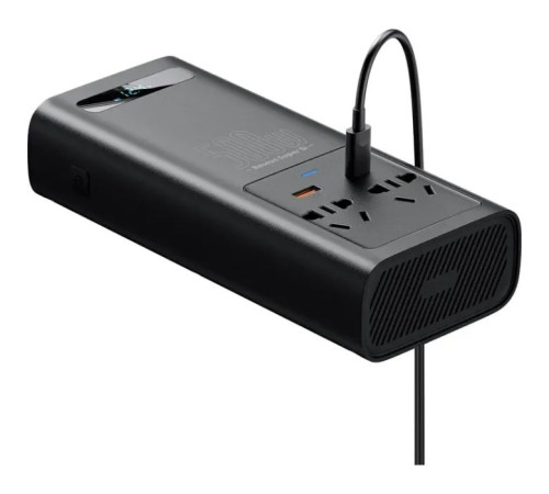 Автомобільний інвертор 12V/220V 500W Super Si Power Inverter CN/EU Black Baseus (CGNB000101)