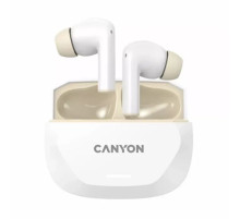 Наушники Canyon Hexagon 7 TWS ANC+ENC Wireless Charge White/Beige (CNS-TWS7WB)