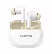 Наушники Canyon Hexagon 7 TWS ANC+ENC Wireless Charge White/Beige (CNS-TWS7WB)