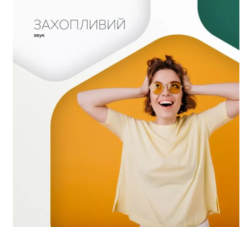 Наушники Canyon Hexagon 7 TWS ANC+ENC Wireless Charge White/Beige (CNS-TWS7WB)