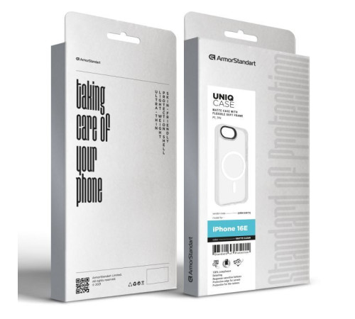 Чохол до мобільного телефона Armorstandart Uniq MagSafe Apple iPhone 16e Matte Clear (ARM83873)