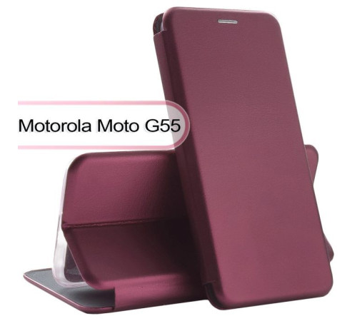 Чохол до мобільного телефона BeCover Exclusive Motorola Moto G55 Red Wine (713521)