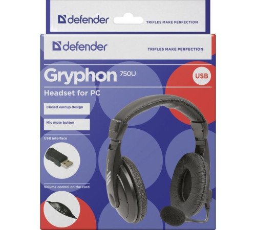 Навушники Defender Gryphon 750U USB (63752)