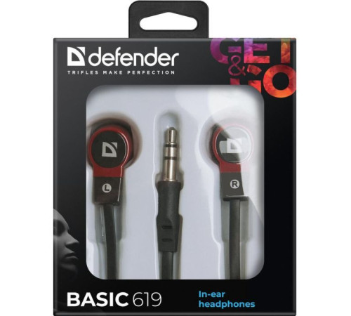 Навушники Defender Basic 619 Black-Red (63619)