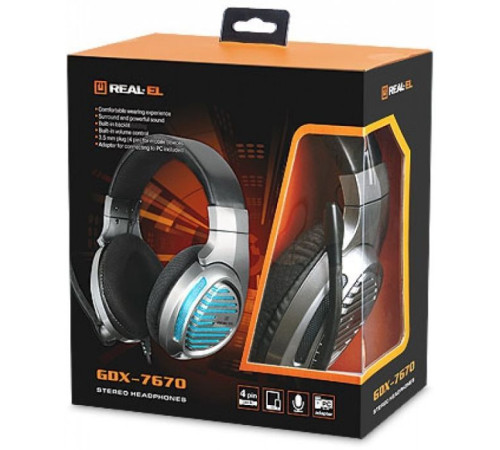 Навушники REAL-EL GDX-7670 Gun Metal