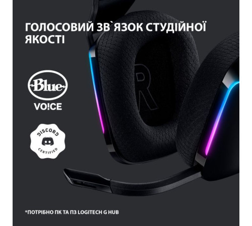 Наушники Logitech G733 Lightspeed Wireless RGB Gaming Headset Black (981-000864)