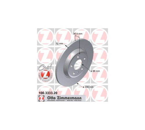 Гальмівний диск ZIMMERMANN 100.3333.53