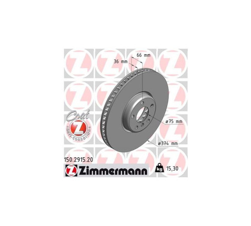 Гальмівний диск ZIMMERMANN 150.2915.20