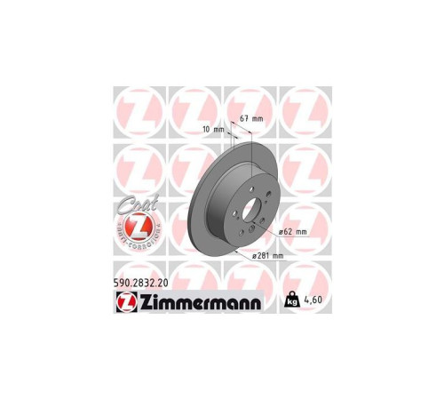 Гальмівний диск ZIMMERMANN 590.2832.20