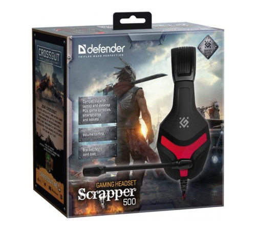 Навушники Defender Scrapper 500 Black-Red (64500)