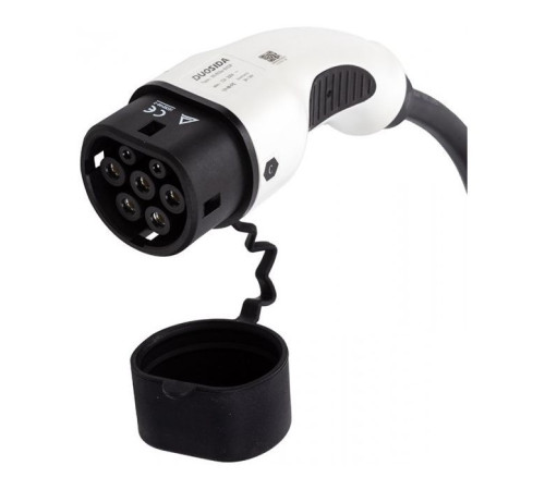 Зарядный кабель для электромобиля Duosida Type 2 - Type 2, 32A, 7.2kW, 1-фазный, 5м (EV200146)