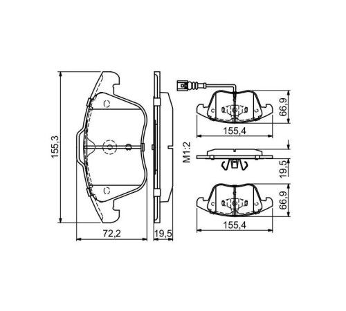 Гальмівні колодки Bosch 0 986 494 372