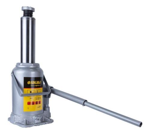 Домкрат Sigma гідравлічний пляшковий 20т H 235-445мм (6106201)