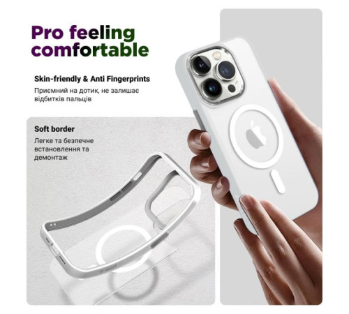 Чохол до мобільного телефона Armorstandart Unit MagSafe Apple iPhone 12 Pro Max Matte Clear Silver (ARM70443)