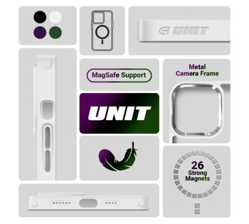 Чохол до мобільного телефона Armorstandart Unit MagSafe Apple iPhone 12/12 Pro Matte Clear Silver (ARM70444)