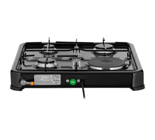 Плита Ardesto CTC-NS5015B, тип газу LPG, 3 алюмін. газ. пальника, 1 електрич. ко (CTC-NS5015B)