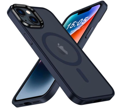 Чохол до мобільного телефона 2E Basic Apple iPhone 15 Plus Soft Touch MagSafe Cover Dark Blue (2E-IPH-15PRM-OCLS-DL)