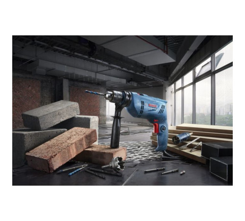 Дриль Bosch GSB 600, 600Вт, 1-10 мм, 3000 об/хв, 48000 уд/хв (0.601.1A0.320)