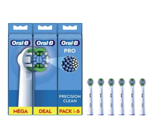 Насадка для зубної щітки Oral-B Pro Precision Clean, 6 шт (8006540847466)