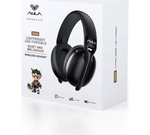 Навушники Aula S6 - 3 in 1 Wired/2.4G Wireless/Bluetooth Black (6948391235554)