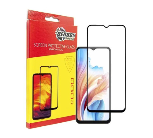 Чохол до мобільного телефона Dengos Kit for OPPO A38 case + glass (Black) (DG-KM-05)