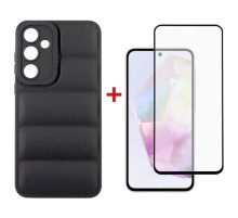 Чохол до мобільного телефона Dengos Kit for Samsung Galaxy A35 5G case + glass (Black) (DG-KM-56)