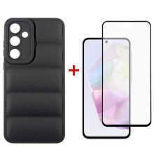 Чохол до мобільного телефона Dengos Kit for Samsung Galaxy A35 5G case + glass (Black) (DG-KM-56)
