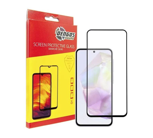 Чохол до мобільного телефона Dengos Kit for Samsung Galaxy A35 5G case + glass (Black) (DG-KM-56)